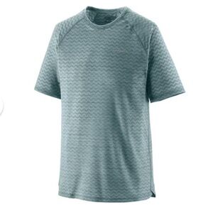 Men’s Patagonia Lightweight Ridge Flow Workout Tee in Wetland Blue